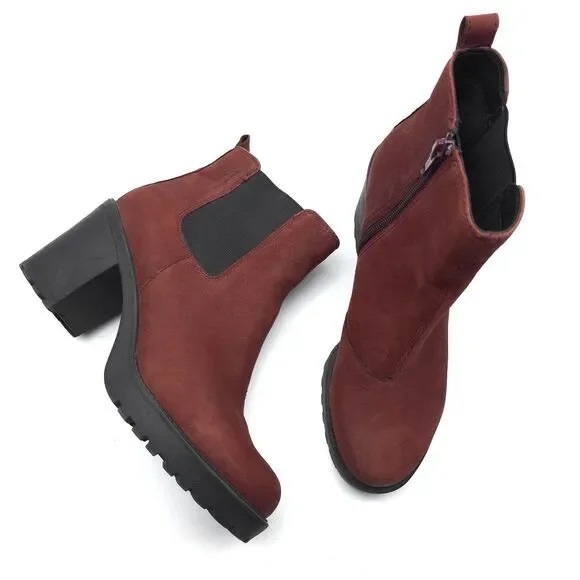 Vagabond Shoes - Vagabond Grace Nubuck Wine Ankle Boots